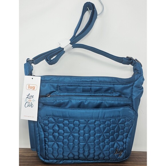 Lug Handbags - NWT Lug Flutter SE Crossbody Bag Ocean Blue RFID Water Bottle Holder